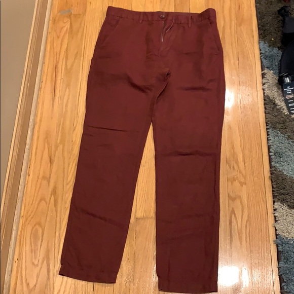 Banana Republic Pants Burgundy Light Linen Dress Up Pants Poshmark